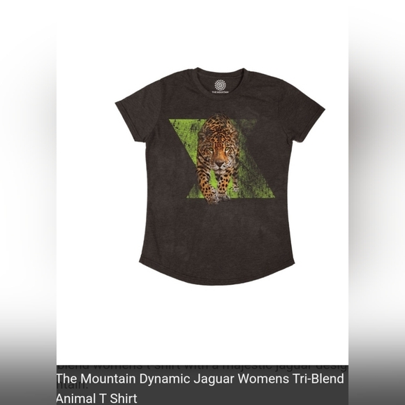 The Mountain Dynamic Jaguar Womens Tri-Blend Animal T Shirt XS #New - Picture 8 of 8